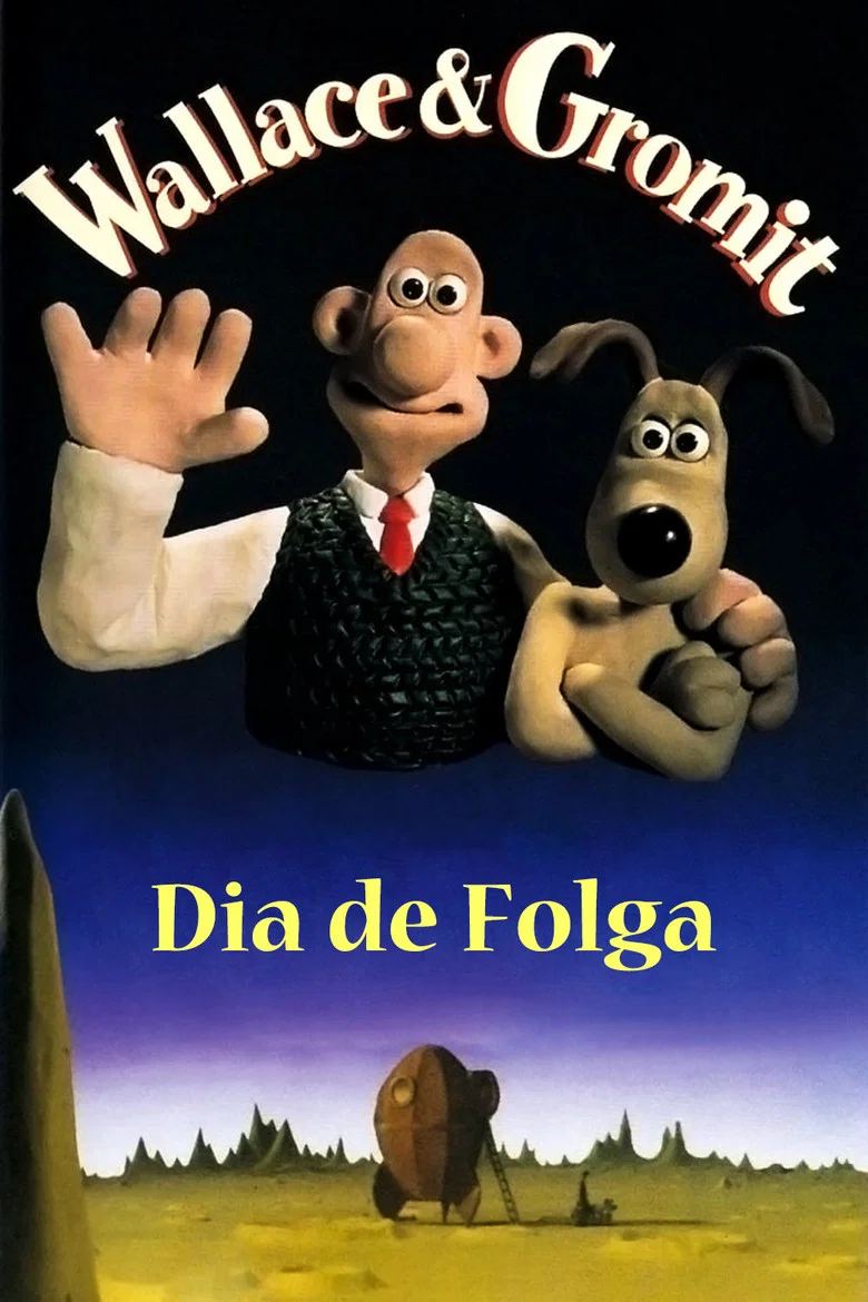 Capa de Dia de folga com wallace e gromit