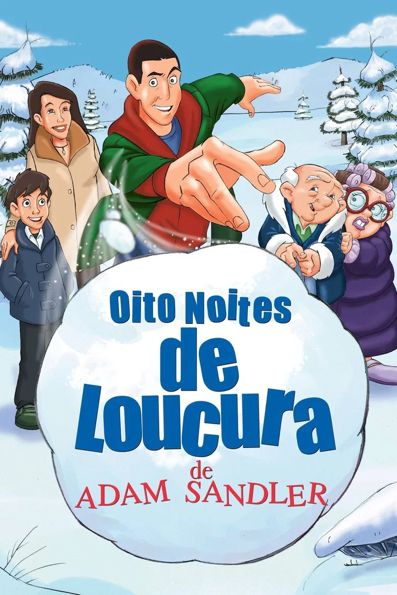 Capa de Oito Noites de Loucura de Adam Sandler